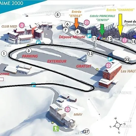 Aime 2000 - 3/4 Pers - Aime 2000 - J49a2 - Plagne Aime 2000 Mae-0863 La Plagne-Tarentaise